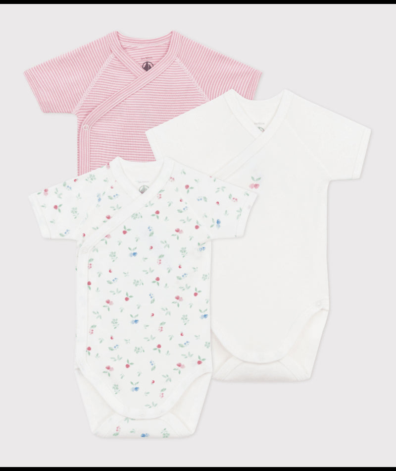 Body Korte Mouwen Whale / Blue Little Whales / Blue Stripes Variante 2 (3pack)