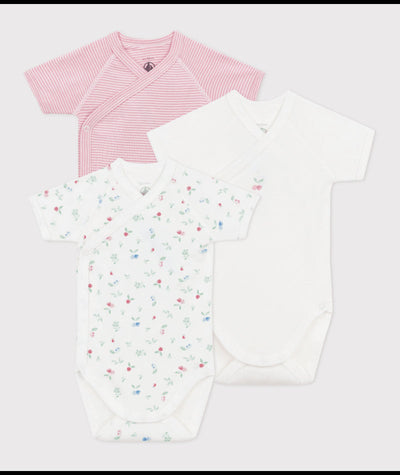 Body Korte Mouwen Whale / Blue Little Whales / Blue Stripes Variante 2 (3pack)