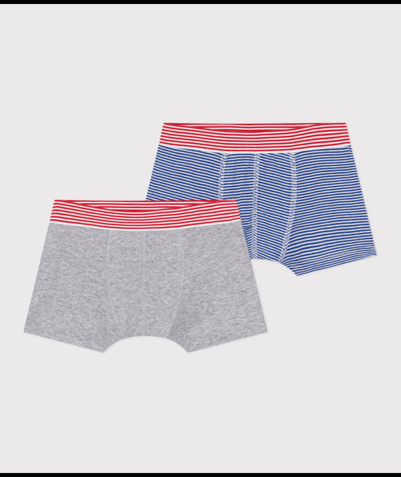 Boxershort Blue Stripes / Grey Melange Variante 1 (2pack)
