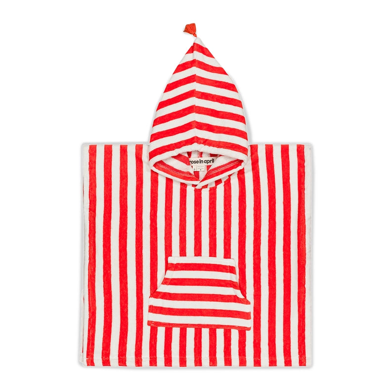 Poncho Suzon Rayures Tomato