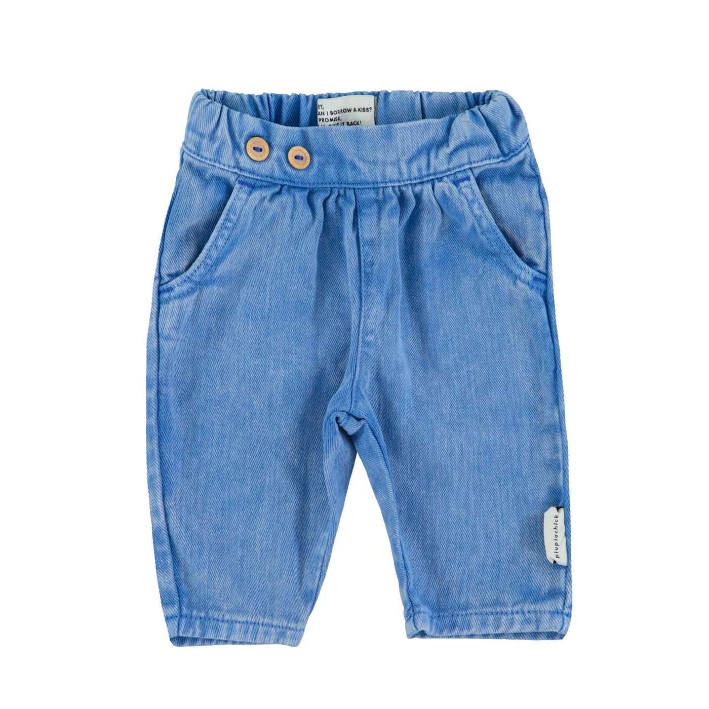 Piupiuchick - Broek Baby Denim | Washed Navy Blue