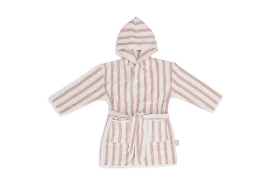 Badjas Terry Stripe Wild Rose 1-2 jaar