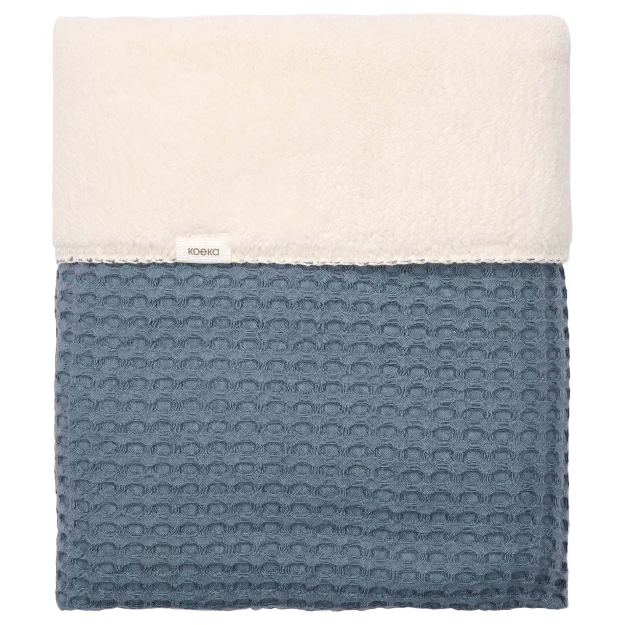 Deken Wieg 75 x 100 cm Oslo Wafel / Teddy Bluestone