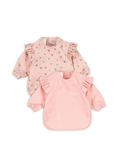 Konges Slojd - Mouwslab Dinner Frills Small 6-12m | Sparkle Cherry (2pack)