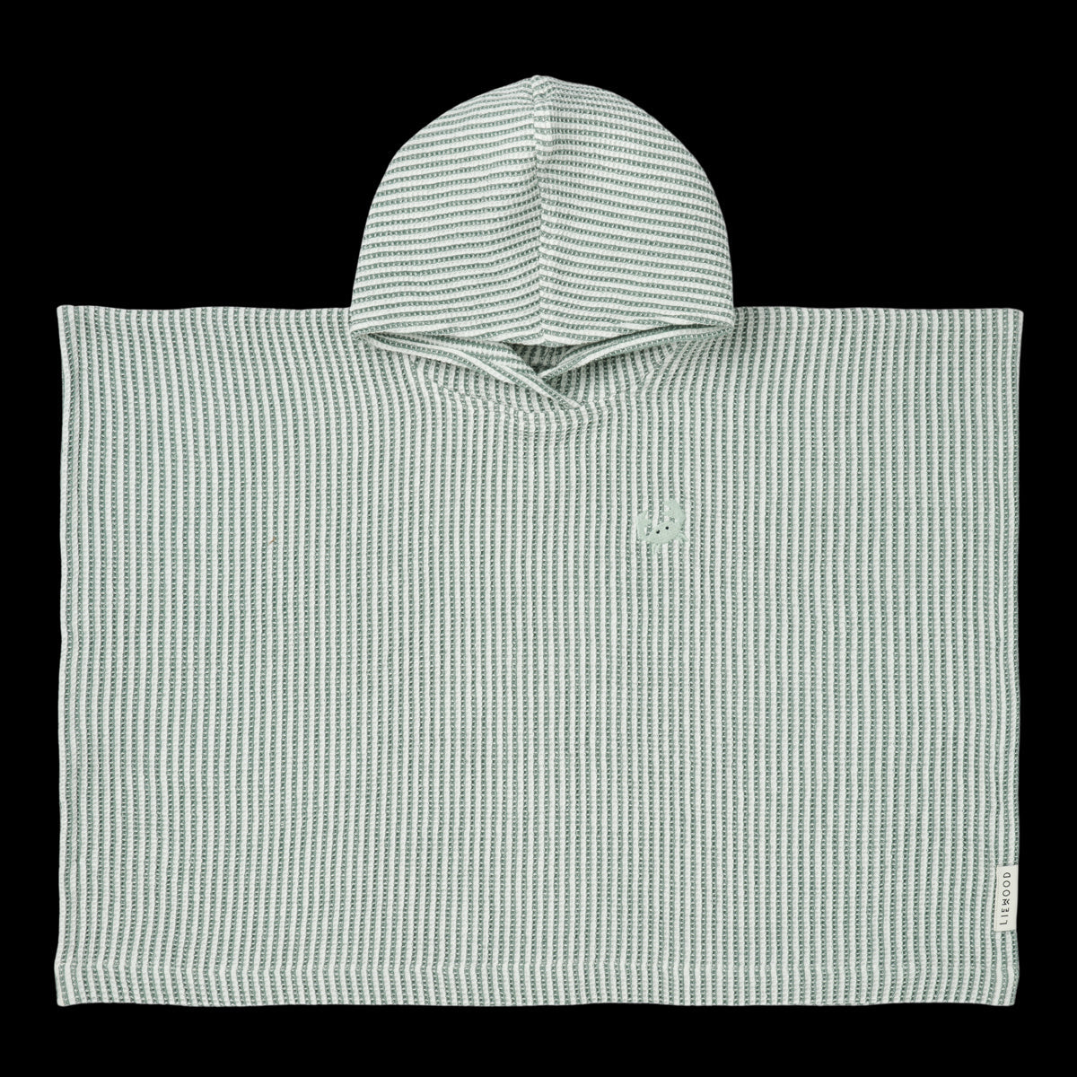 Liewood - Poncho Paco Embroidery | Y/D Stripe Peppermint / Creme De La Creme
