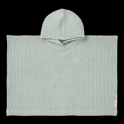 Liewood - Poncho Paco Embroidery | Y/D Stripe Peppermint / Creme De La Creme