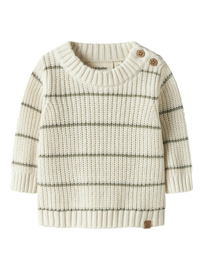 Lil Atelier - Trui Emlen Knit Stripe | Turtledove