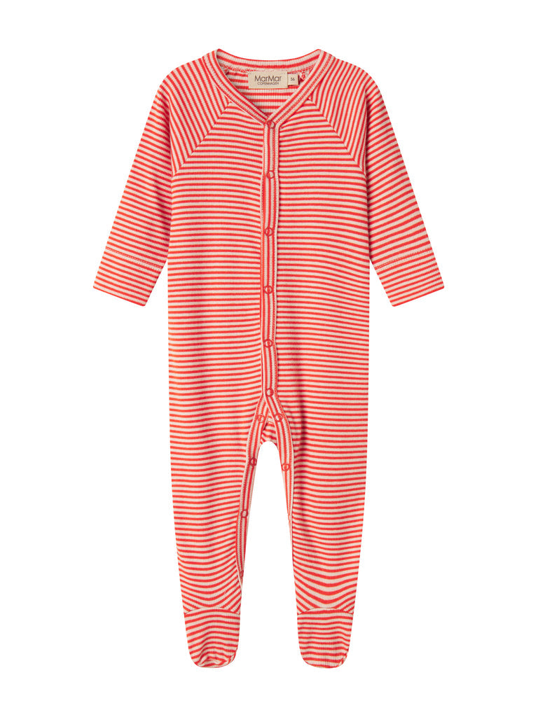 MarMar Copenhagen - Pyjama Renas Modal Fine Rib Red Stripe