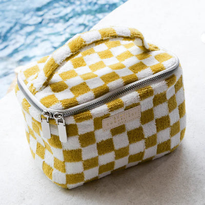 Gentil Coquelicot Paris - Toilettas Badstof Damier | Ochre