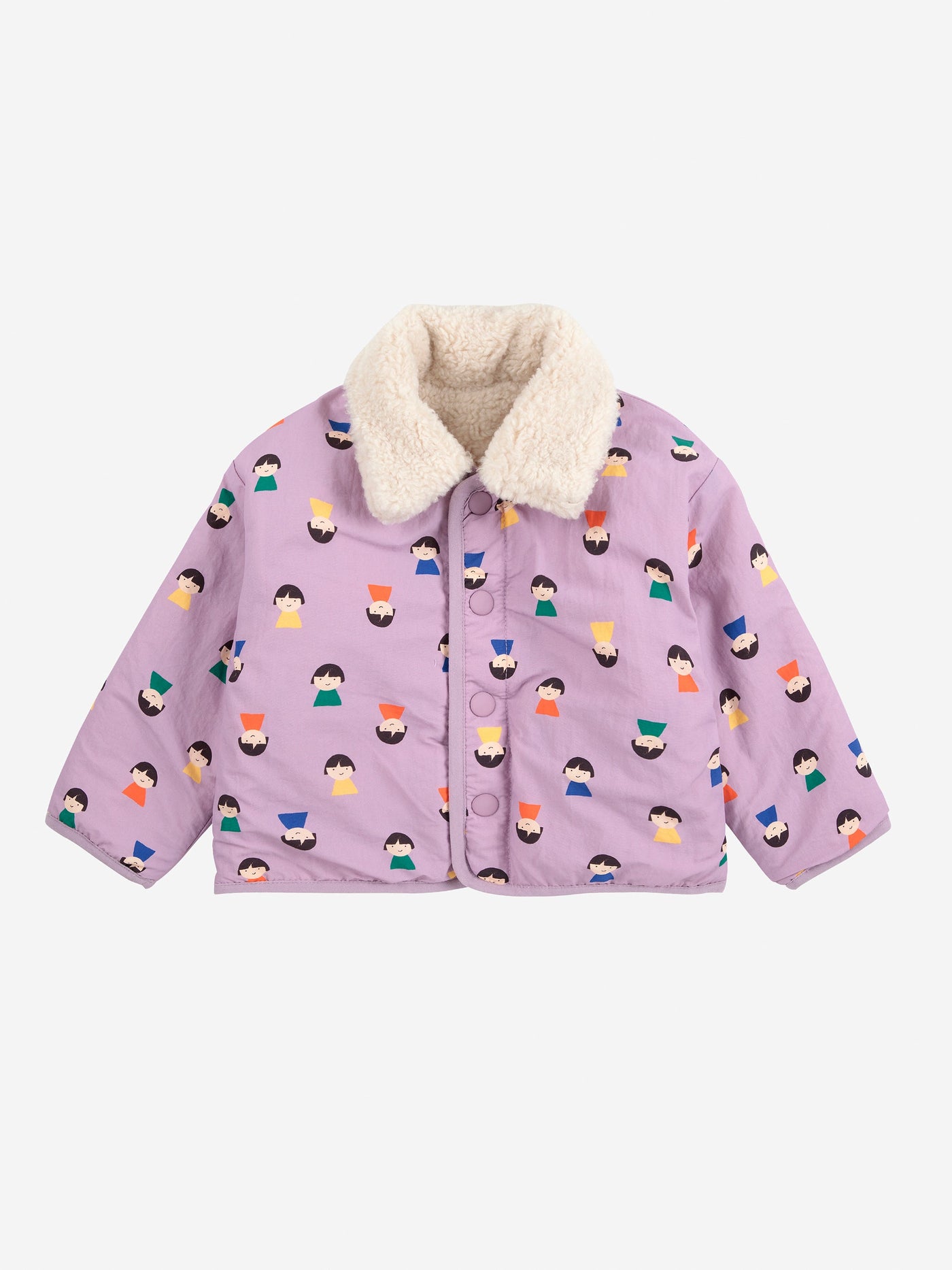Bobo Choses - Jas Baby Game Pawns Reversible Sheepskin All Over Lavender