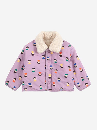 Bobo Choses - Jas Baby Game Pawns Reversible Sheepskin All Over Lavender