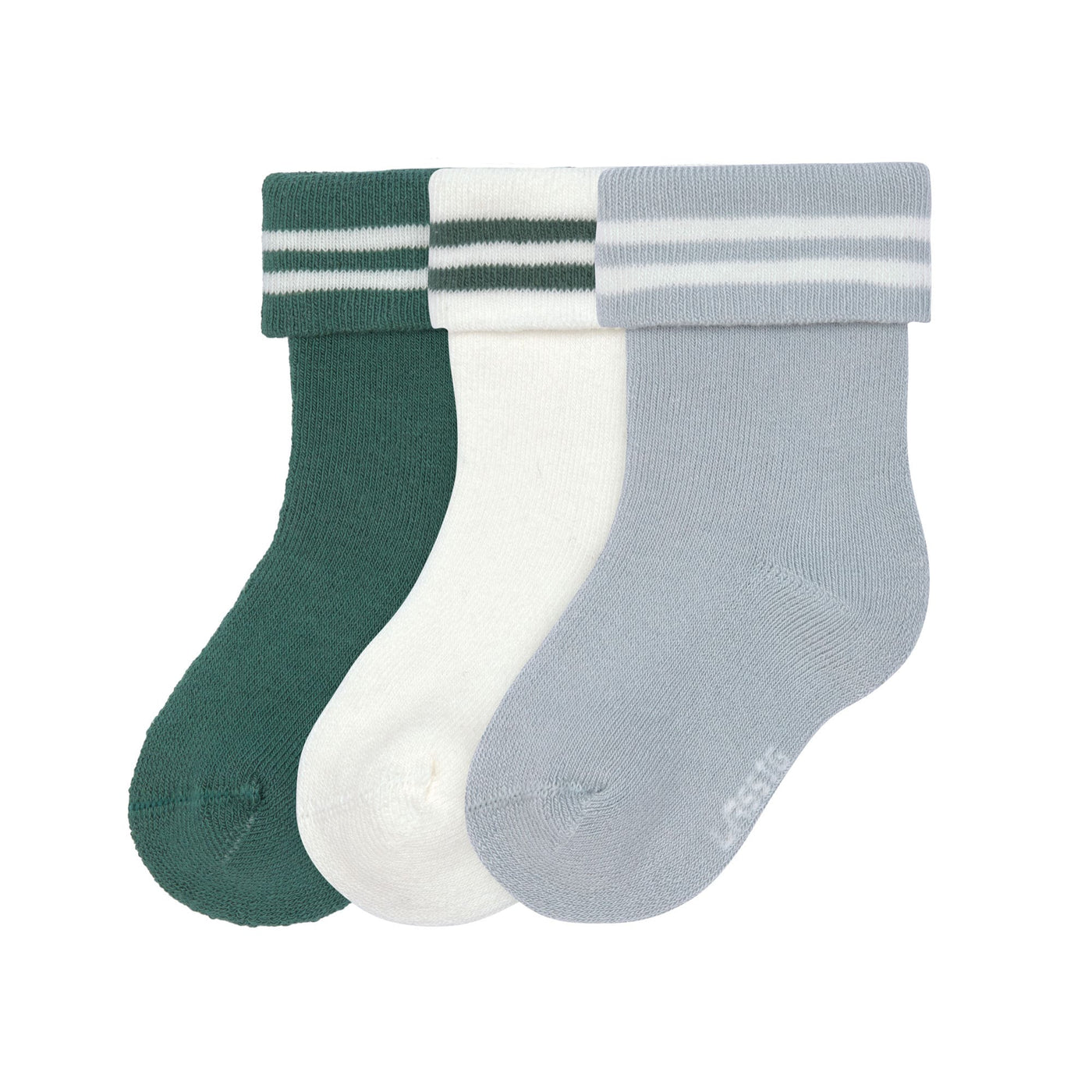 Lassig - Sokken Little Gang Terry Stripes Dark Green / Light Blue (3pack)