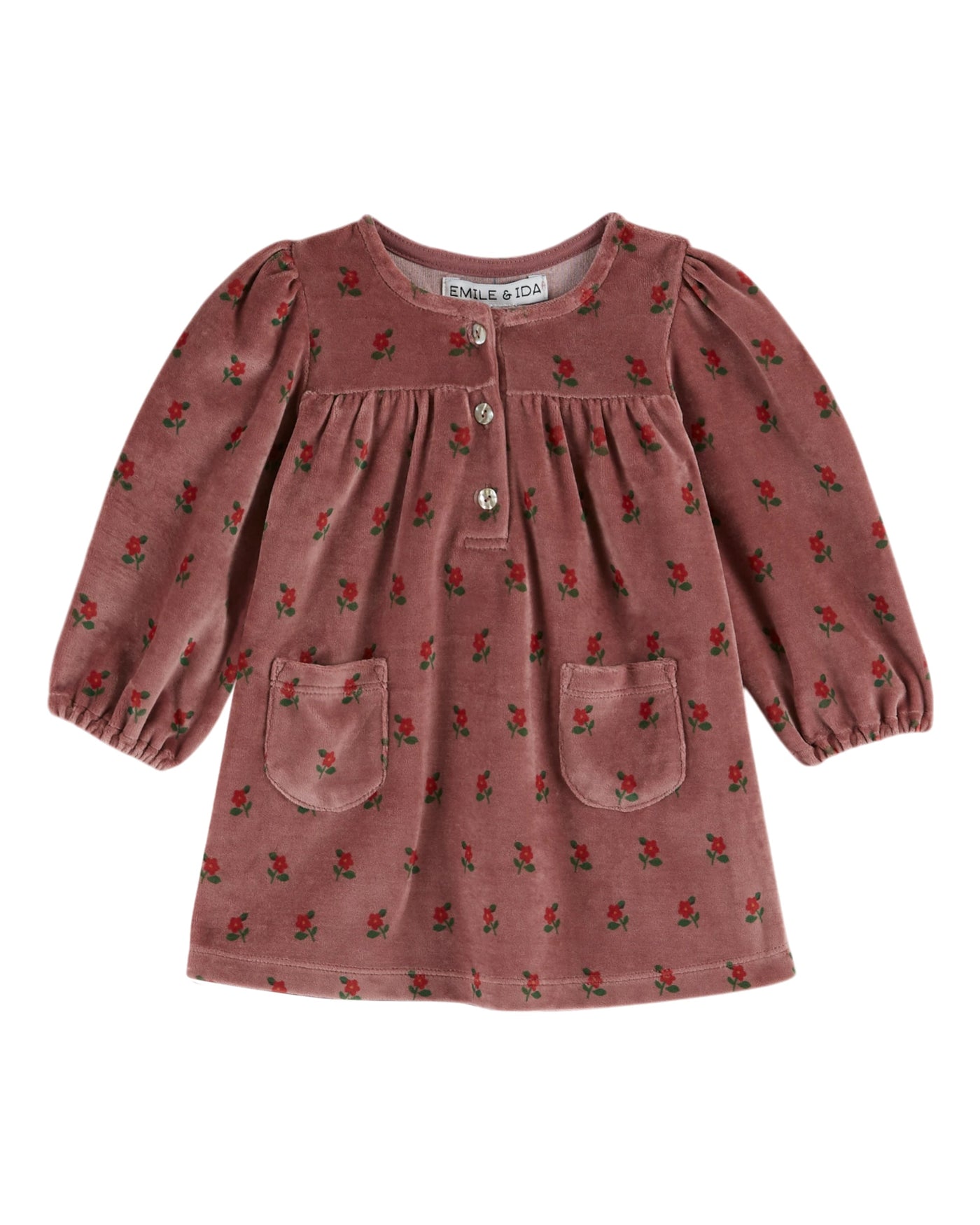 Emile et Ida - Jurk Baby Corduroy Poppy | Violine