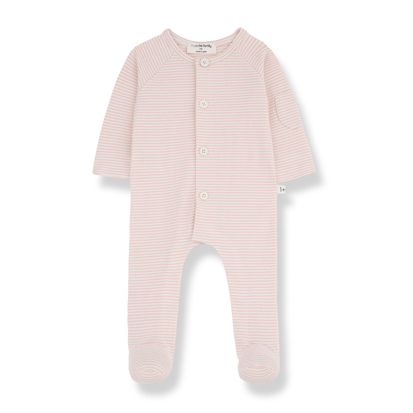1+ In The Family - Pyjama Met Voetjes Philipe Stripes Nude