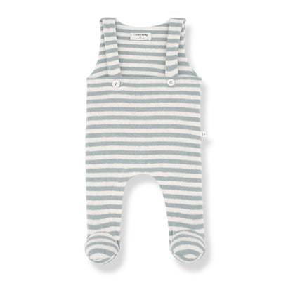1+ In The Family - Salopette Met Voetjes Francois Stripes Nuvola