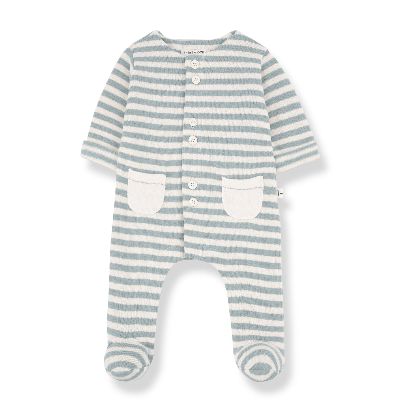 1+ In The Family - Pyjama Met Voetjes Milo Stripes Nuvola