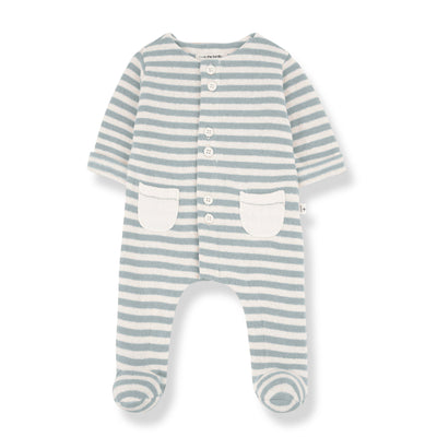 1+ In The Family - Pyjama Met Voetjes Milo Stripes Nuvola