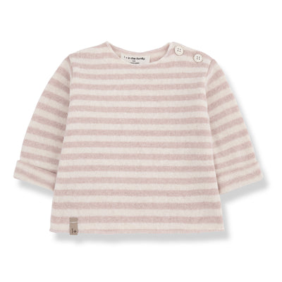 1+ In The Family - T-shirt Aubin Stripes Nude