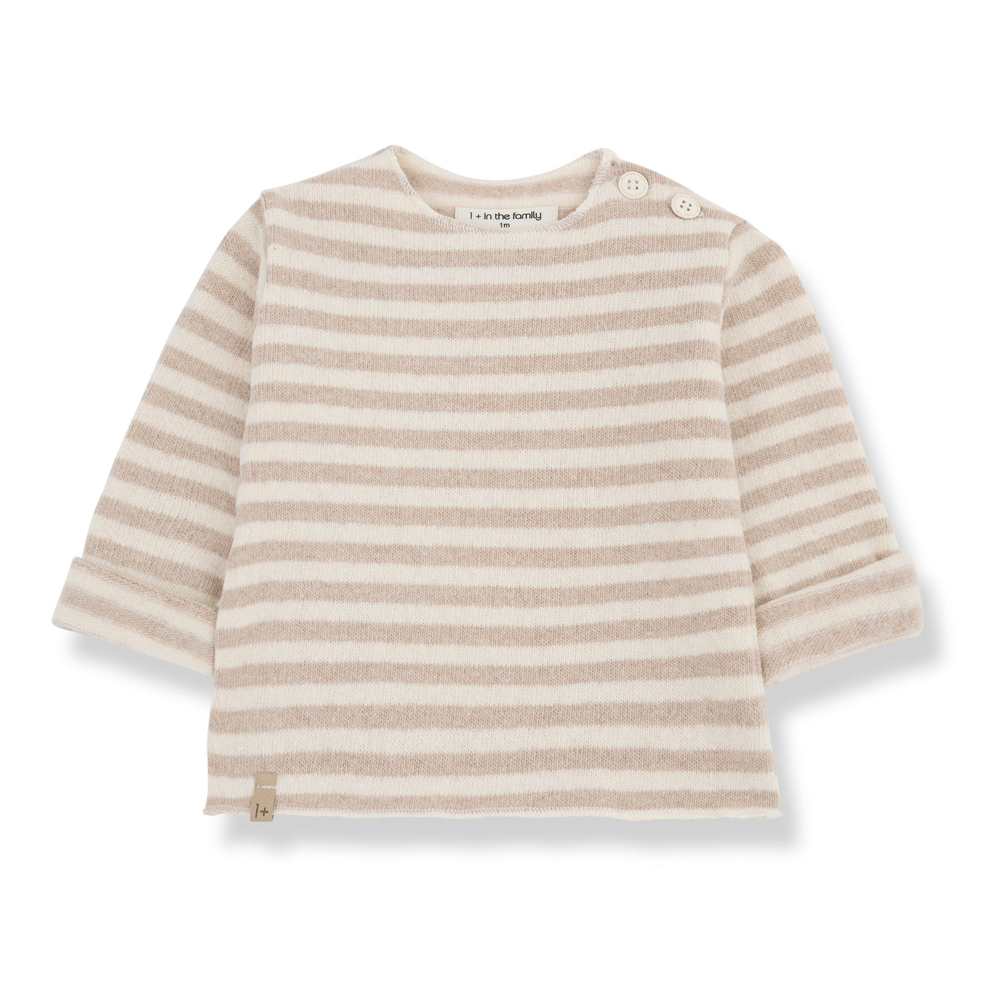 1+ In The Family - T-shirt Aubin Stripes Beige