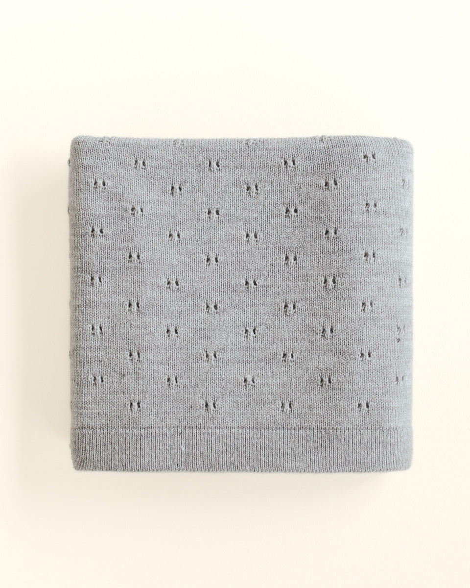 Hvid - Deken 70 x 95 cm Bibi | Grey Melange