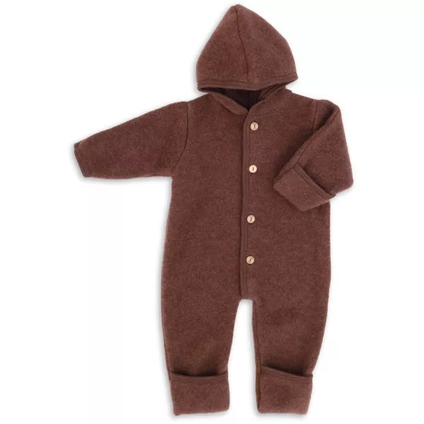 Engel - Fleece Onesie Overall Met Kap | Cinnamon Melange
