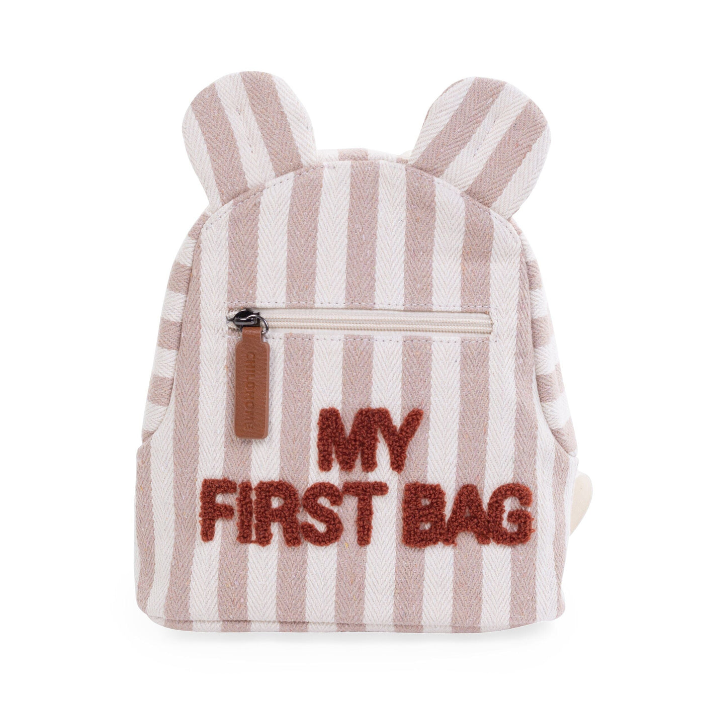 Childhome - Rugzak My First Bag Stripes Nude / Terracotta