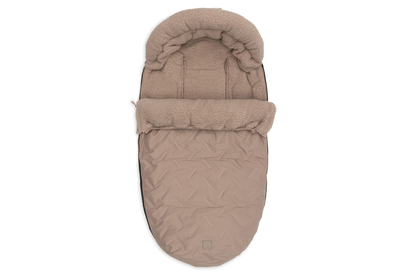 Jollein - Voetenzak Buggy / Kinderwagen Embossed | Milky Coffee