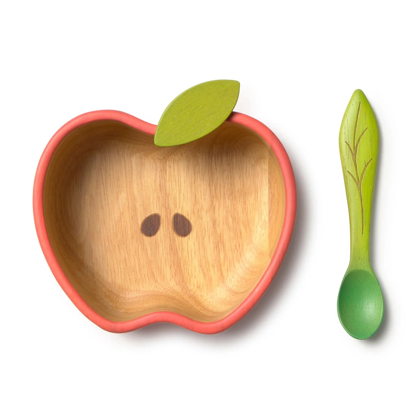 Oli & Carol - Eetset Bord + Lepel Wally Pepa The Apple | Rood