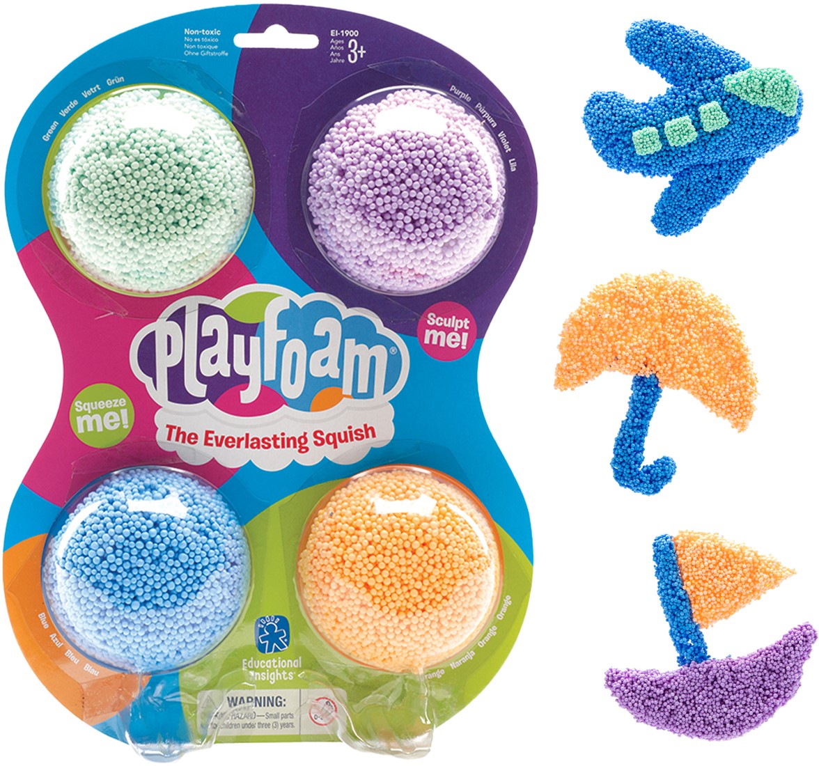 Learning Resources - Playfoam® Original (4 Pack) | Glow-in-the-Dark