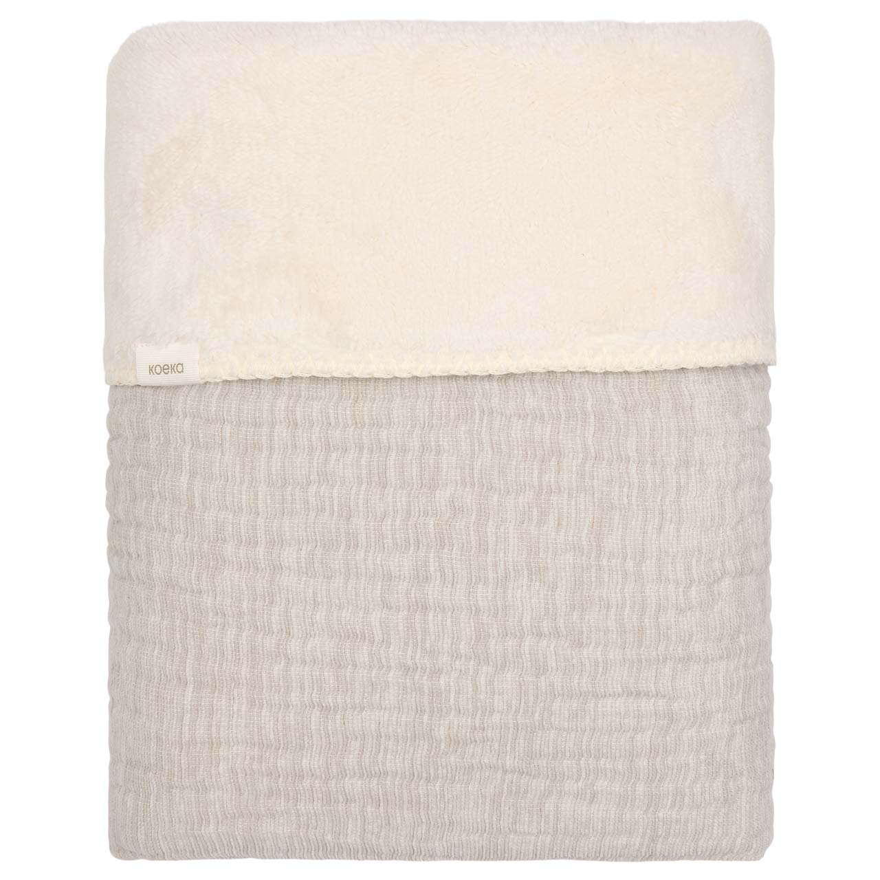 Koeka - Wiegdeken Teddy Rivoli 75 x 100 cm | Stone
