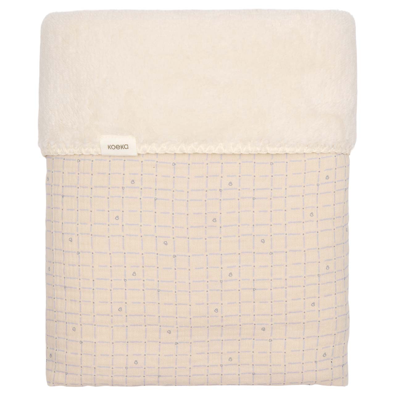 Koeka - Deken Wieg Teddy Lind 75 x 100 cm | Warm White