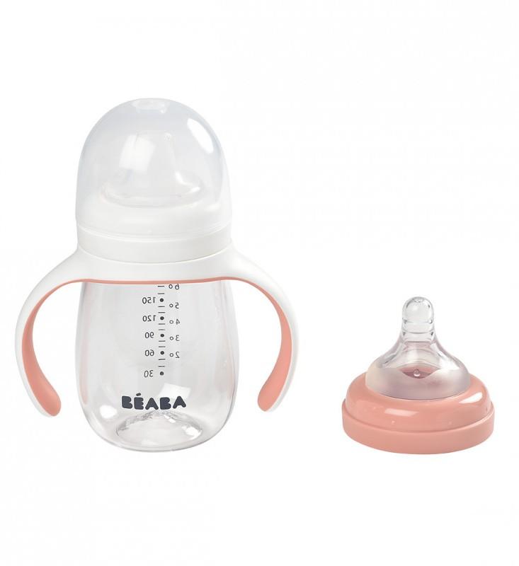 Evolutieve Drinkbeker 2in1 210ml Old Pink