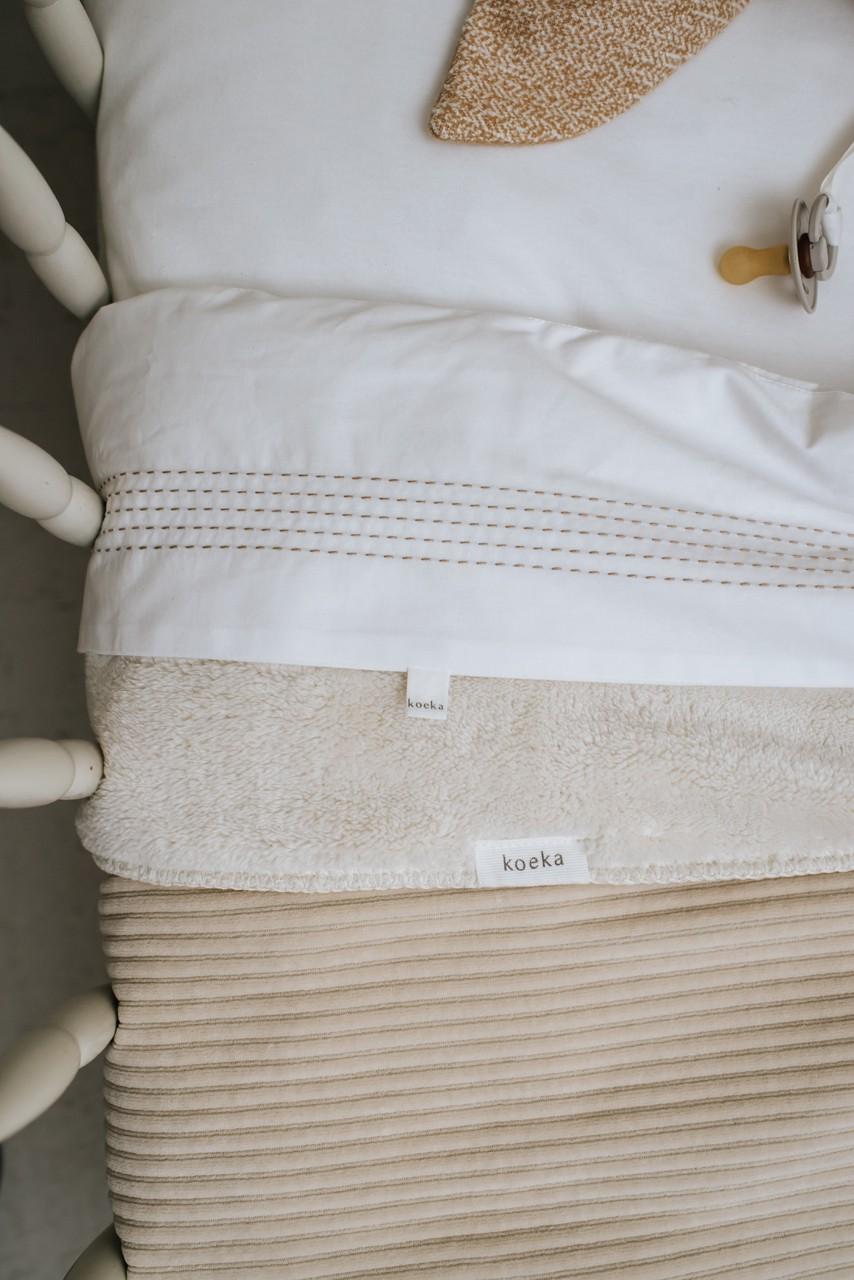 Deken Wieg 75 x 100 cm Vik Teddy Sand