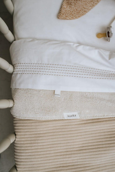 Deken Wieg 75 x 100 cm Vik Teddy Sand