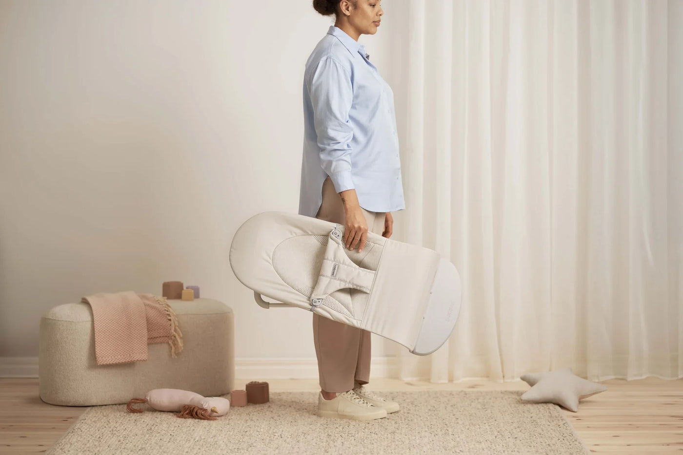 Babybjorn - Relax Balance Soft Woven Jersey Tri Fabric Lichtbeige