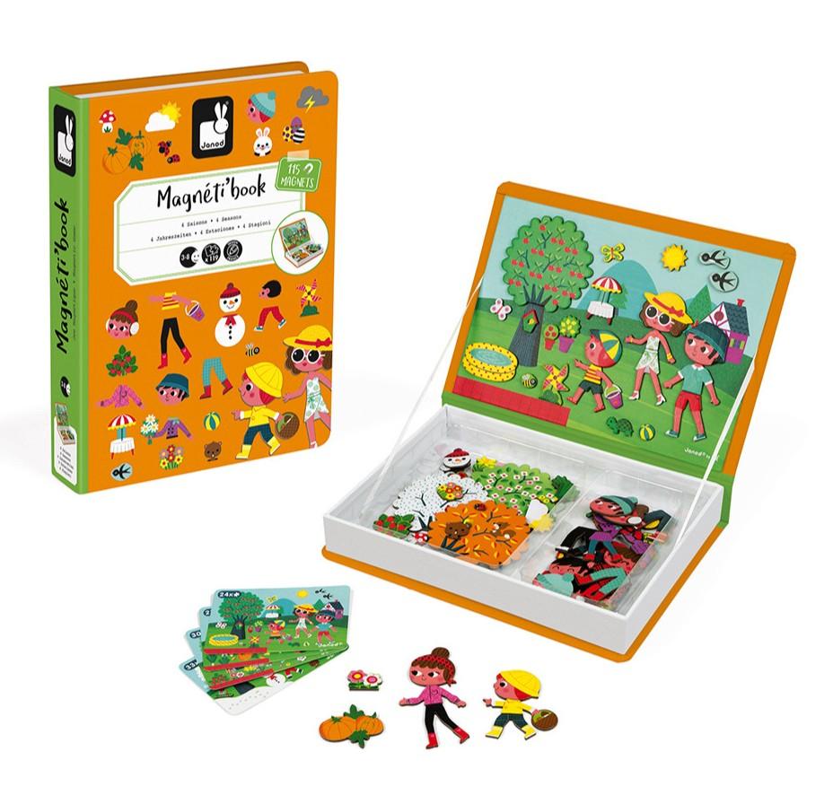 Janod - Magneetboek Magneti'Book 4 Seasons | Creatief Magneetspel
