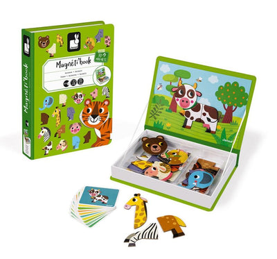Janod - Magneetboek Magneti'Book Animals | Dieren Combinatiespel