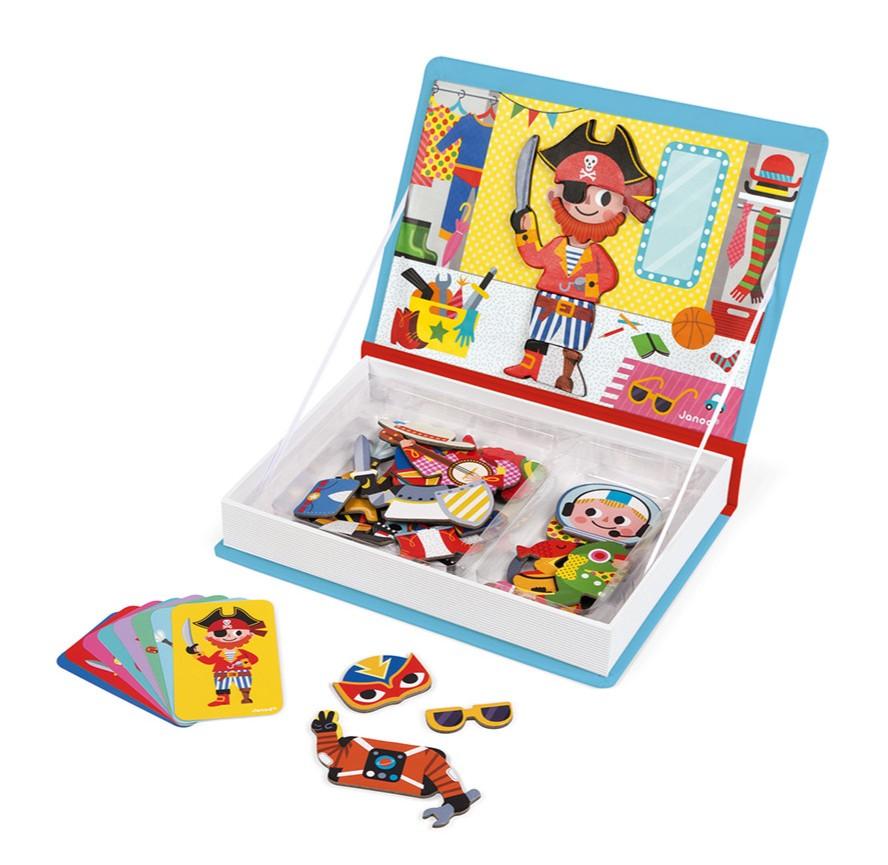 Janod - Magneetboek Magneti'Book Boy's Costumes | Verkleden en Combineren