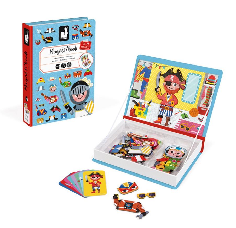 Janod - Magneetboek Magneti'Book Boy's Costumes | Verkleden en Combineren