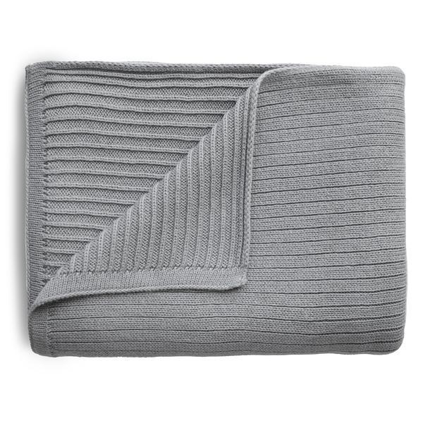 Deken Ribbed Gray Melange