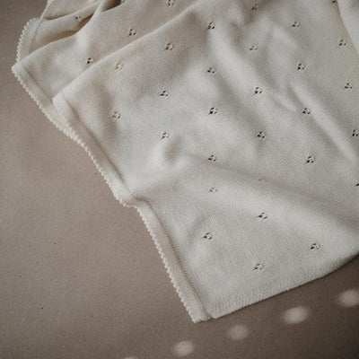 Deken 80 x 100 cm Pointelle Ivory