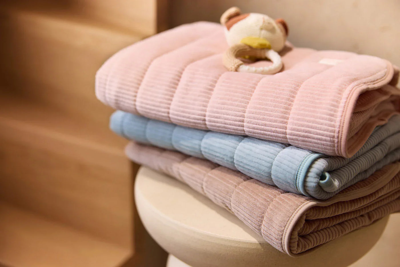 Jollein - Deken Wieg 75 x 100 cm Velvet Rib | Wild Rose