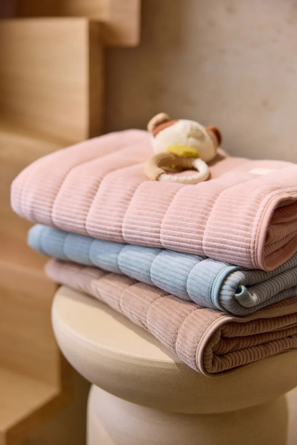 Jollein - Deken Wieg 75 x 100 cm Velvet Rib | Wild Rose