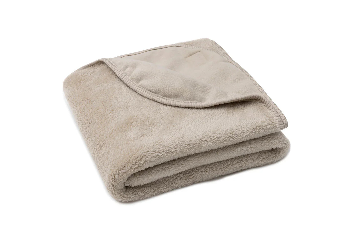 Jollein - Deken Wieg 75 x 100 cm Basic Jersey Sherpa | Warm Sand