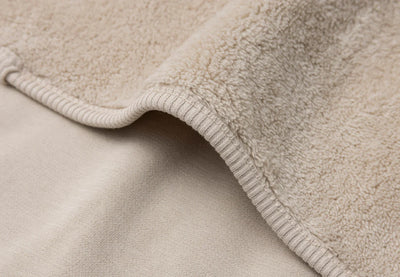 Jollein - Deken Wieg 75 x 100 cm Basic Jersey Sherpa | Warm Sand
