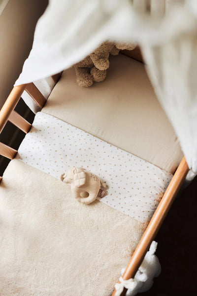 Jollein - Deken Ledikant 100 x 150 cm Basic Jersey Sherpa | Oatmeal