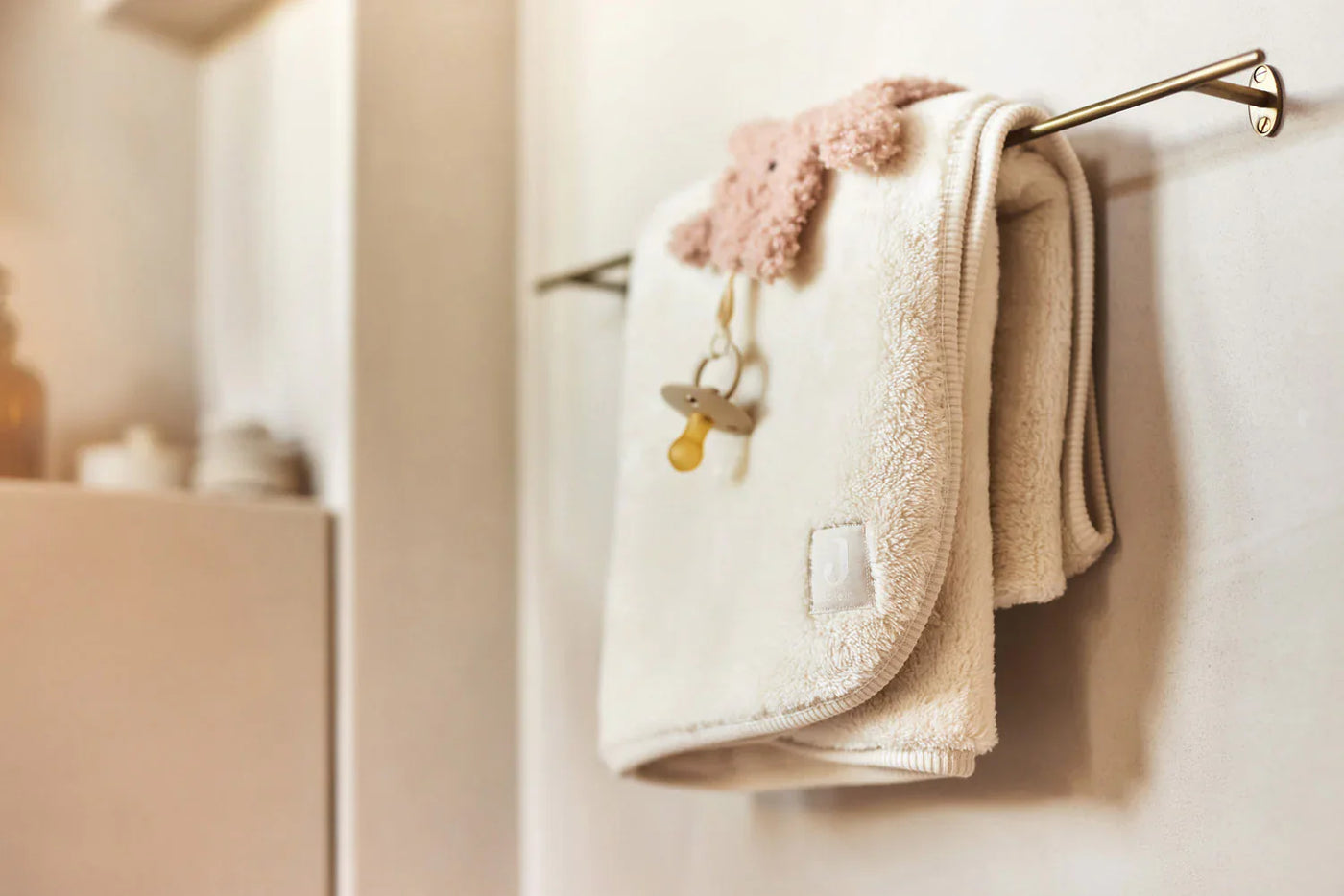 Jollein - Deken Ledikant 100 x 150 cm Basic Jersey Sherpa | Oatmeal