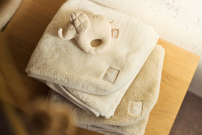 Jollein - Deken Ledikant 100 x 150 cm Basic Jersey Sherpa | Warm Sand