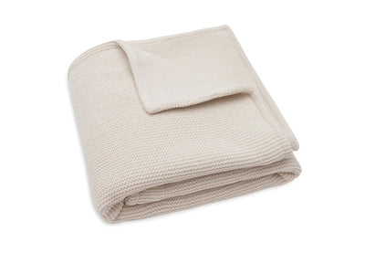 Jollein - Deken Wieg 75 x 100 cm Basic Knit Velvet | Oatmeal