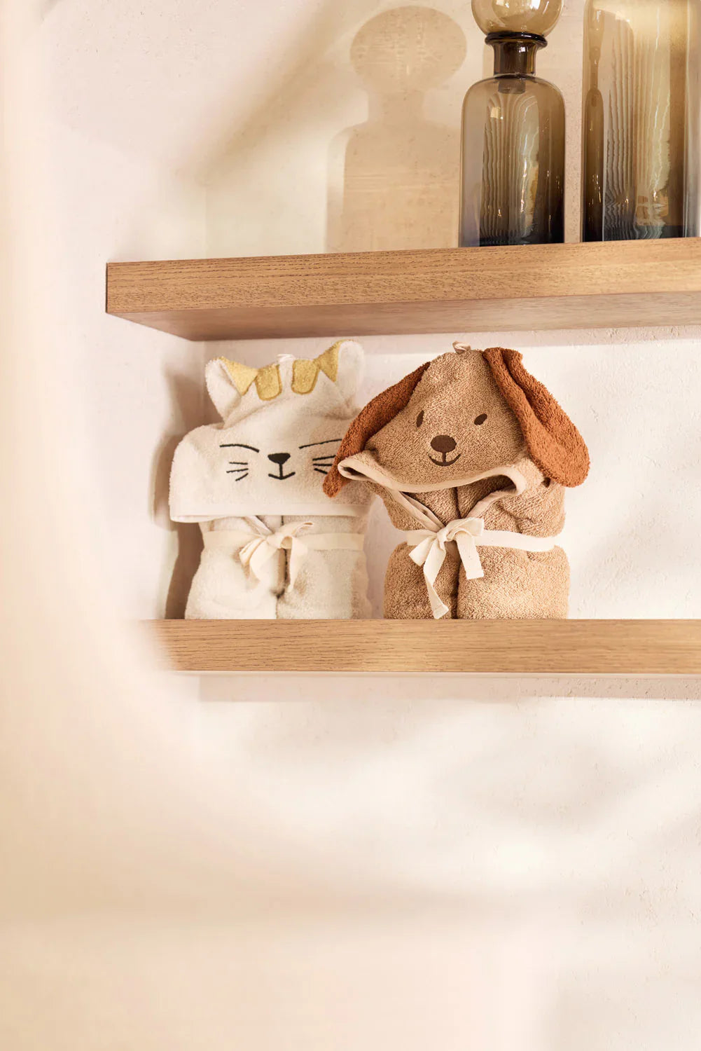 Jollein - Badcape 75 x 75 cm Cat Charlie | Badstof